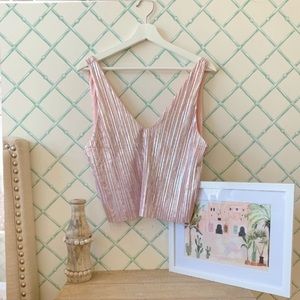 Light pink shimmery tank